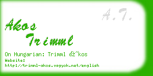 akos trimml business card